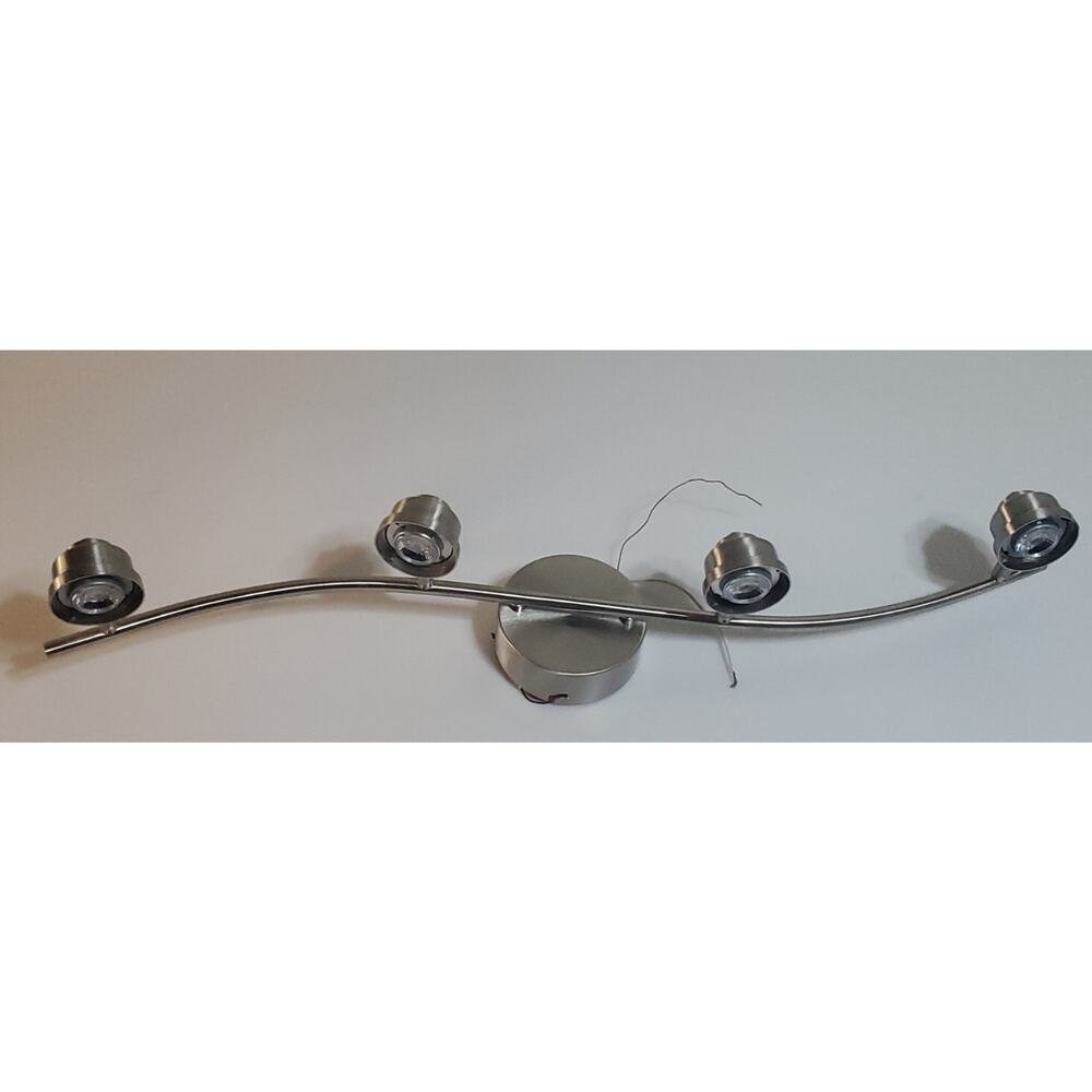 Hampton Bay 2.6 ft 4-Light Brushed Nickel LED Track Lighting Light Only No Shade